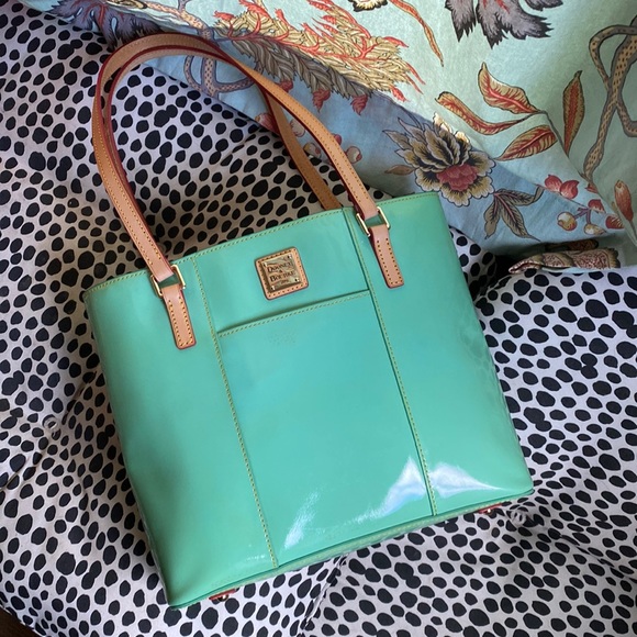 Dooney & Bourke mint green Lexington patent leather bag - Picture 1 of 10